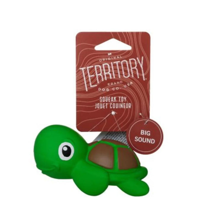 Territory Turtle Squeaker Latex Chew Dog Toy - 4.7"