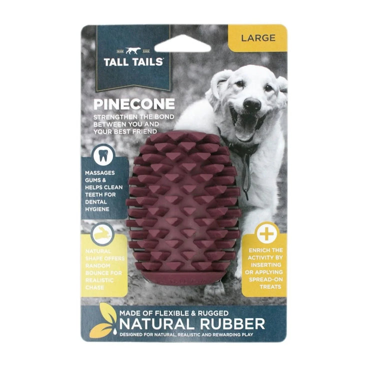 Tall Tails Natural Rubber Pinecone - 4"