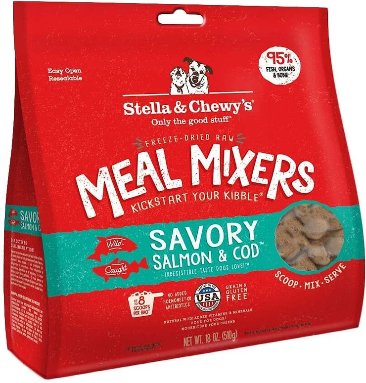 Stella & Chewy's Freeze Dried Raw Meal Mixers - Savory Salmon & Cod