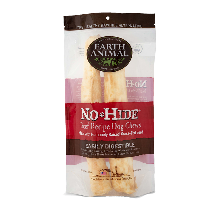 Earth Animal No Hide 11" Large Chew 2-Pack (Beef)