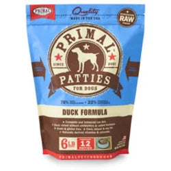 Primal 6lb Frozen Dog Duck Patties