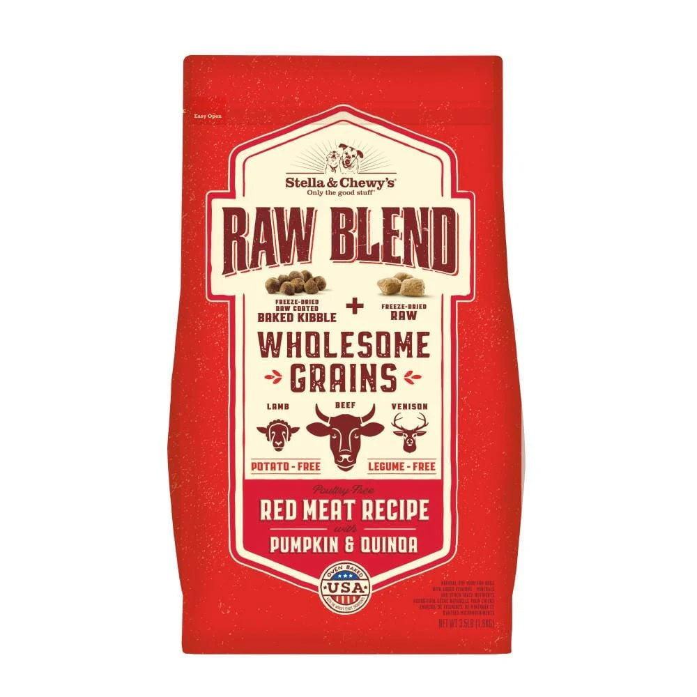 Stella & Chewy's Kibble: Raw Blend + Wholesome Grains (Red Meat Recipe)