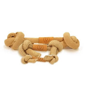 HuggleHounds HuggleHide Natural Leather Knotted Bone