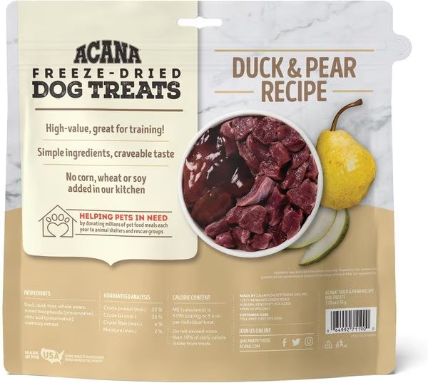 ACANA Freeze Dried Treat - Duck & Pear