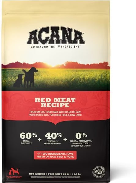 Acana Dog Grain Free Kibble (25lb Bags)