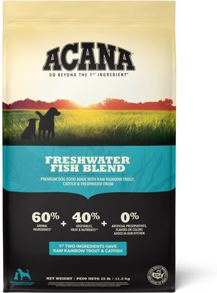 Acana Dog Grain Free Kibble (25lb Bags)