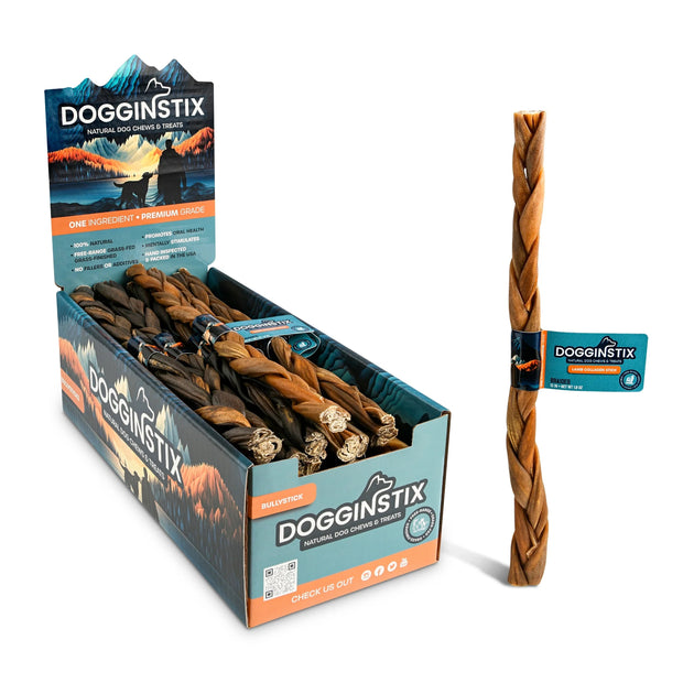 DogginStix Lamb Collagen Braided Chews